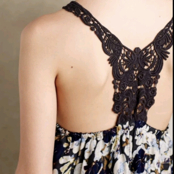 Anthropologie Lilka Lace Back Floral Dress XL - Picture 17 of 17